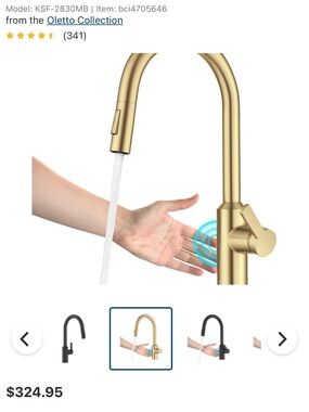 Gold Touchless Kitchen Faucet - Single Handle